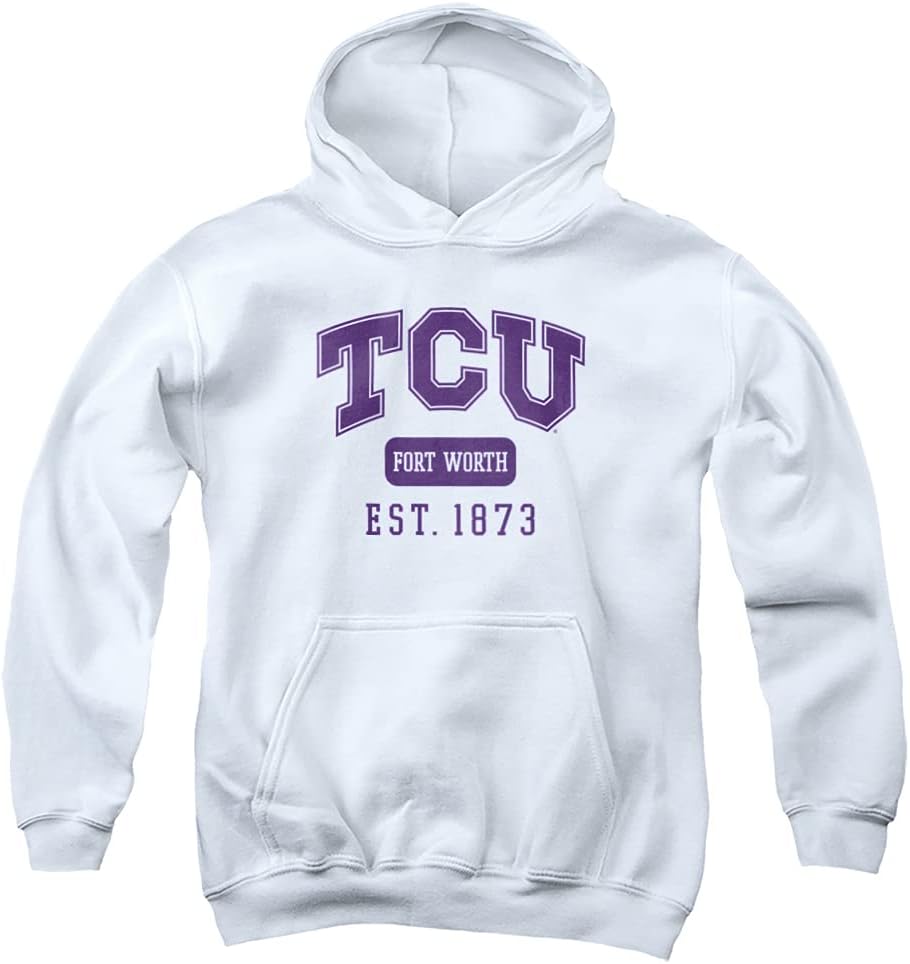Texas Christian University Official Est. Date Youth Kids Boy/Girls Pull-Over Hoodie Sweatshirt