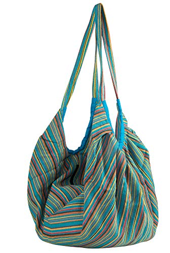 Bolsa de ombro grande feminina casual confortável mercado mercearia livros escolares bolsa de viagem todos os dias, Azul, Large XLarge