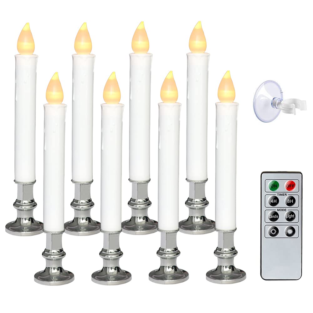 Wondise Flameless Window Candles with Remote and Timer Battery Operated