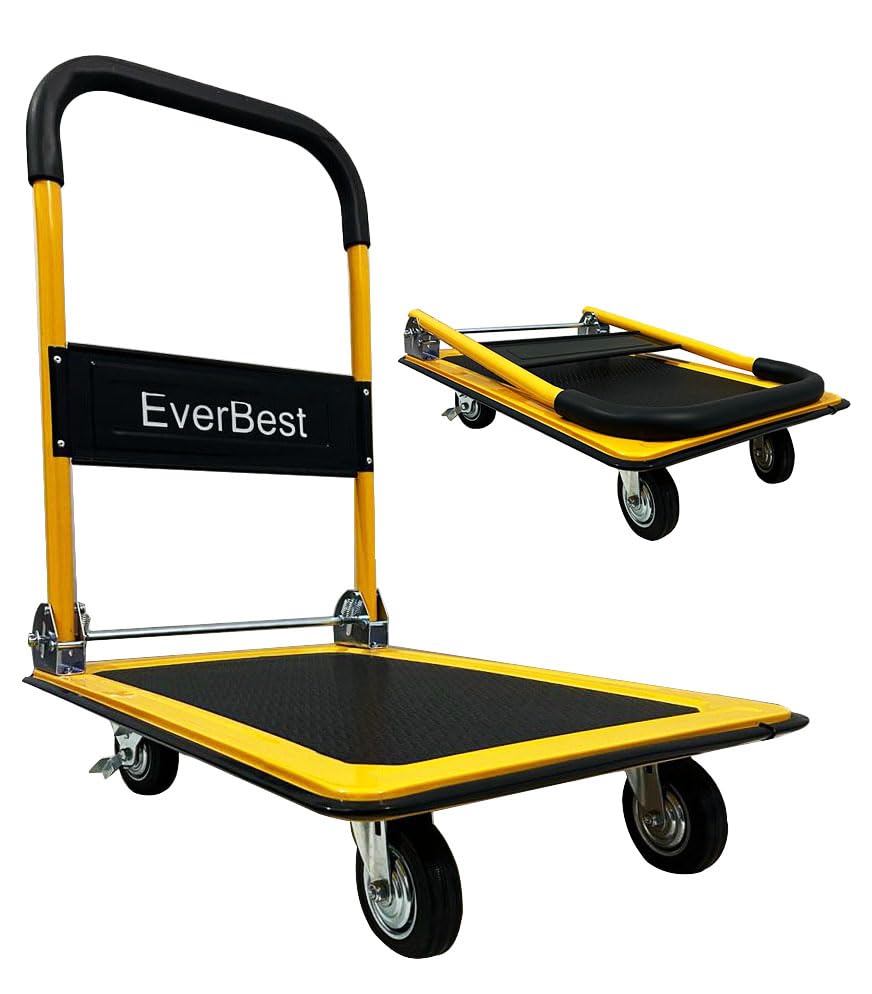 EverBest® Portable Platform Trolley for Lifting Heavy Weight, (150 Kg with Brake) (B0CVMWZ2MY) Amazon Price History, Amazon Price Tracker