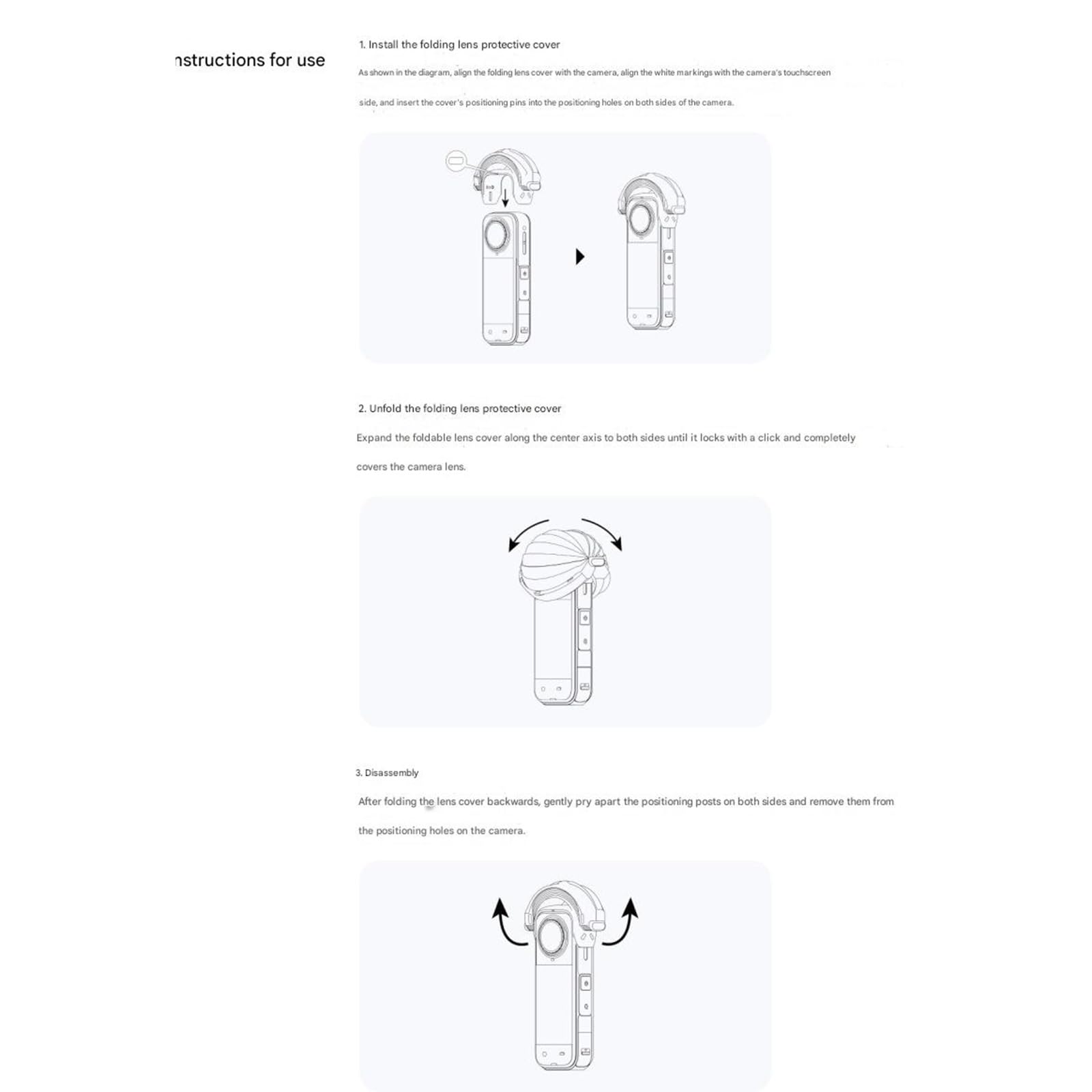 Carcasa protectora para lente de cámara, tecnología de arañazos, compatibilidad perfecta con accesorios, protector plegable