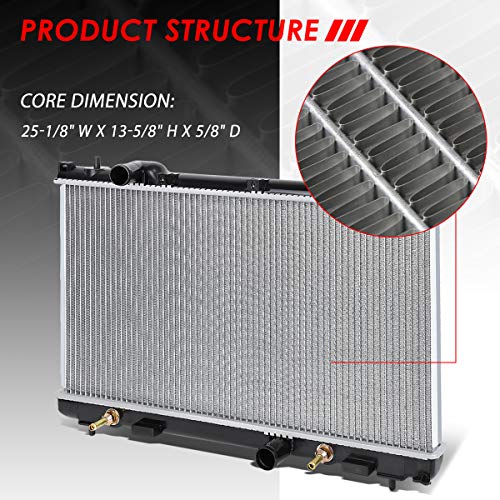 Image of Auto Dynasty Radiator Compatible with 00-04 Dodge Plymouth Neon 2.0L, DPI 2362 Factory Style 1-Row Cooling Radiator, Aluminum Core
