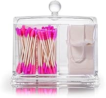 Neolly 綿棒ケース コスメボックス 収納ケース 蓋付き 小物入れ 綿棒入れ 化粧品 多機能 収納ボックス メイクケース ジュエリーボックス プレゼント アクリル製 透明