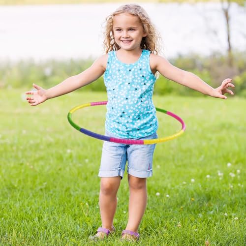 pclapora Hula Hoop Reifen Kinder, Hullahub Reifen, Gymnastikreifen aus Kunststoff, 7-Teiliges Abnehmbares Hullahub, Hula Hoop für Gymnastik, Fitness, Tanzen, Kinder und Erwachsene