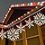 Dazzle Bright Christmas Snowflake Lights Outdoor,100 Count 8.5FT Connectable Waterproof Christmas Icicle Lights with 6 Drops Plug in for Indoor Xmas Yard Home Decorations (Multi-Colored)