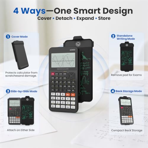 Image of ROATEE Rechargeable Graphing Scientific Calculators with Detachable Notepad