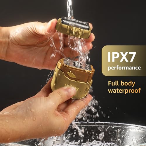 Image of Mbzoey Electric Foil Shavers for Men: IPX7 Waterproof - Light Gold