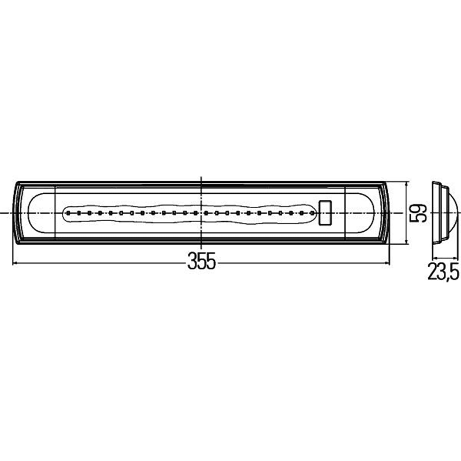 HELLA 2JA 007 373-301 Innenraumleuchte - LED - 12V - 4.8W - LED - 4000K - Anbau - Lichtscheibenfarbe: glasklar - Innenraum - Menge: 1 | 2JA 007 373-301, Innenraumleuchte