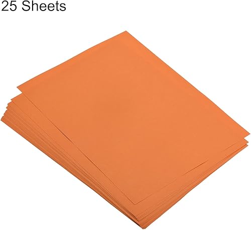 Miniatura 3 de MECCANIXITY 25 hojas de papel de copia de color de 8 12 pulgadas, papel de impresora de 22 lb80 gm naranja rojo para impresión de oficina, copia de