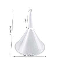 Vista 2 de embudo mini 10 piezas, embudos de uso en cocina, pequeño embudo de cuello estrecho de plástico para llenar urnas para botella de laboratorio