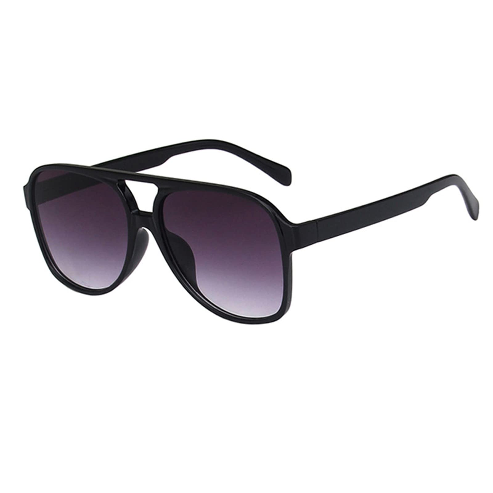Generic Classic Round Sunglasses For Women Men Vintage Shades Large Plastic Frame 90s Bulk Purple One Size