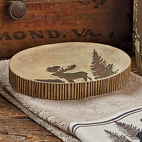 BLACK FOREST DECOR Woodland Moose & Bear Soap Dish