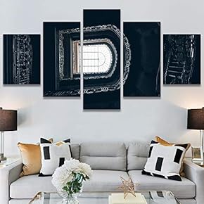 SIGNWIN 5 Panel Canvas Wall Art Architecture &...