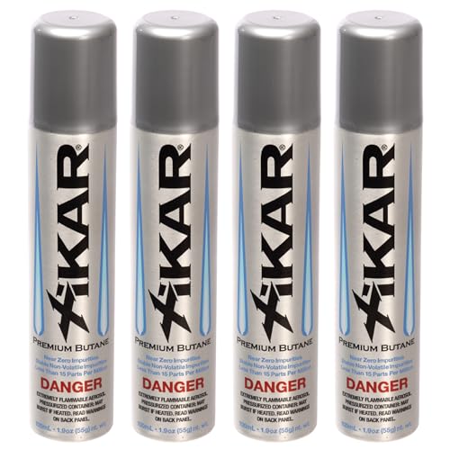 Image of Xikar PUROFINE Butane Fuel Refill 100ml (3.38 fl oz) Canisters - 4 Pack
