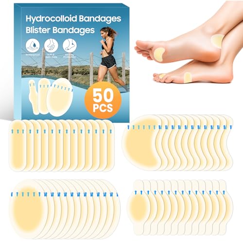 50Pcs Hydrocolloid Blister Bandages Variety Pack