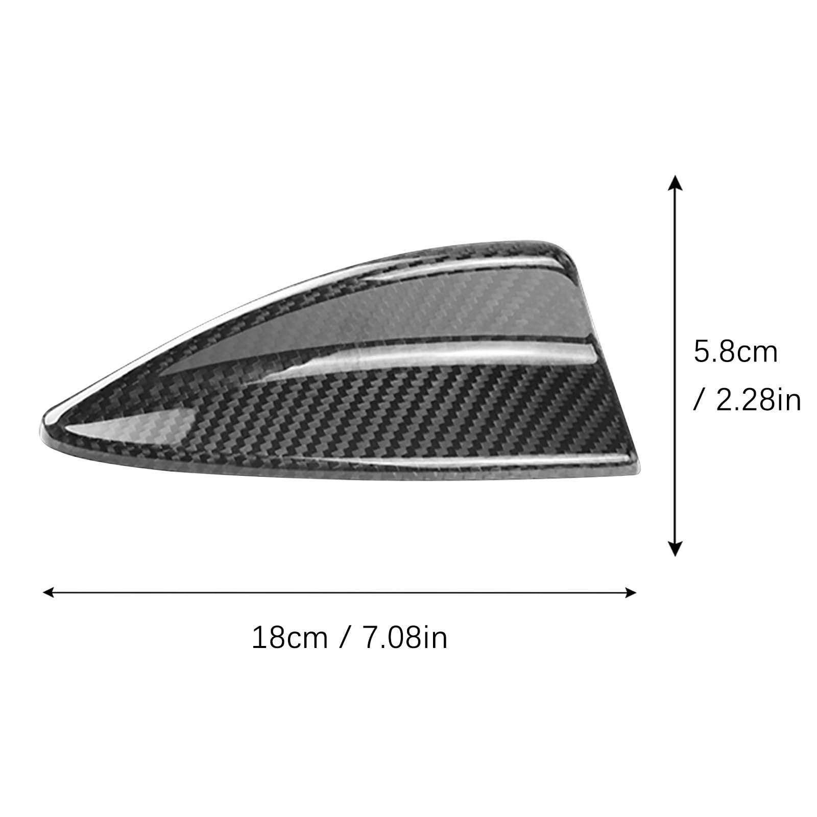 Carbon Fiber Shark Fin Antenna Cover For BMW 1 & 3 Series (E82, E46, E90, E92) - Black
