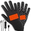 Eskood USB Heated Gloves Men Women 5V Electric Hand Warmer Gloves for Cold Weather Touchscreen Winter Thermal Warm Knit Gloves for Outdoor Heating Laptop Glove for Typing