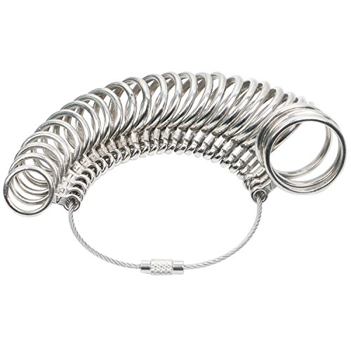 TRIXES UK Sizes A to Z Metal Finger Ring Sizer Measure Gauge for Custom and New Rings Jewellers
