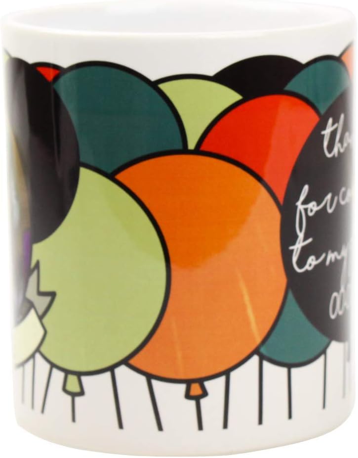 Custom Ceramic Mug Thanks For Coming To My Party, Printed in USA, Coffee Mug for Birthday, Birthday Party Favor for Grandma Grandpa Seniors Elders Retirees