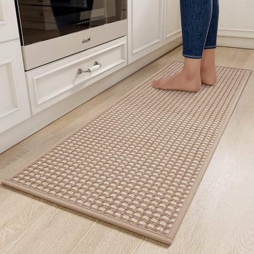 YDKGL Kitchen Runner Rugs Non Slip Washable, Super Absorbent Soft Chenille Braided Kitchen Mats for...