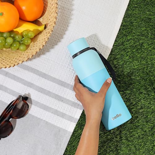 Image of Cello Neo Kent Thermosteel Flask, 550ml, Blue | 24 Hours Hot and Cold Stainless Steel Bottle | Flask for Tea Coffee | Ideal for Office, Gym, Home, Kitchen, Hiking, Travel Bottle