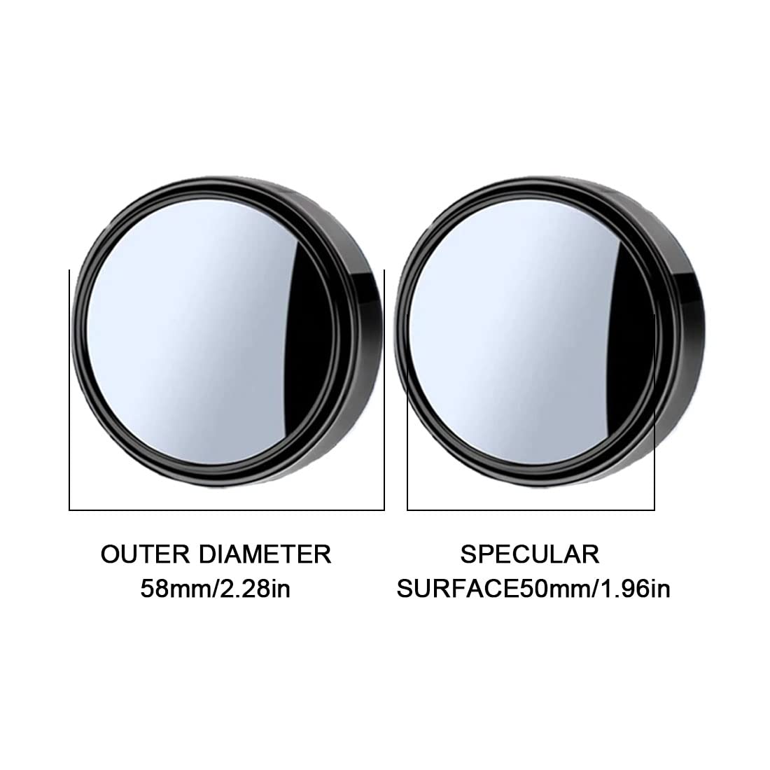 2 Specchietti Per Punto Cieco BQRKOTM - Universali Per Auto, SUV E Camion | HD E Regolabili 360° - Foto 9