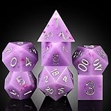 Ice Cream DND Dice ,DNDND 7PCS Resin Sharp D&D Dice with Gift Case for Dungeons and Dragon Game (Taro)