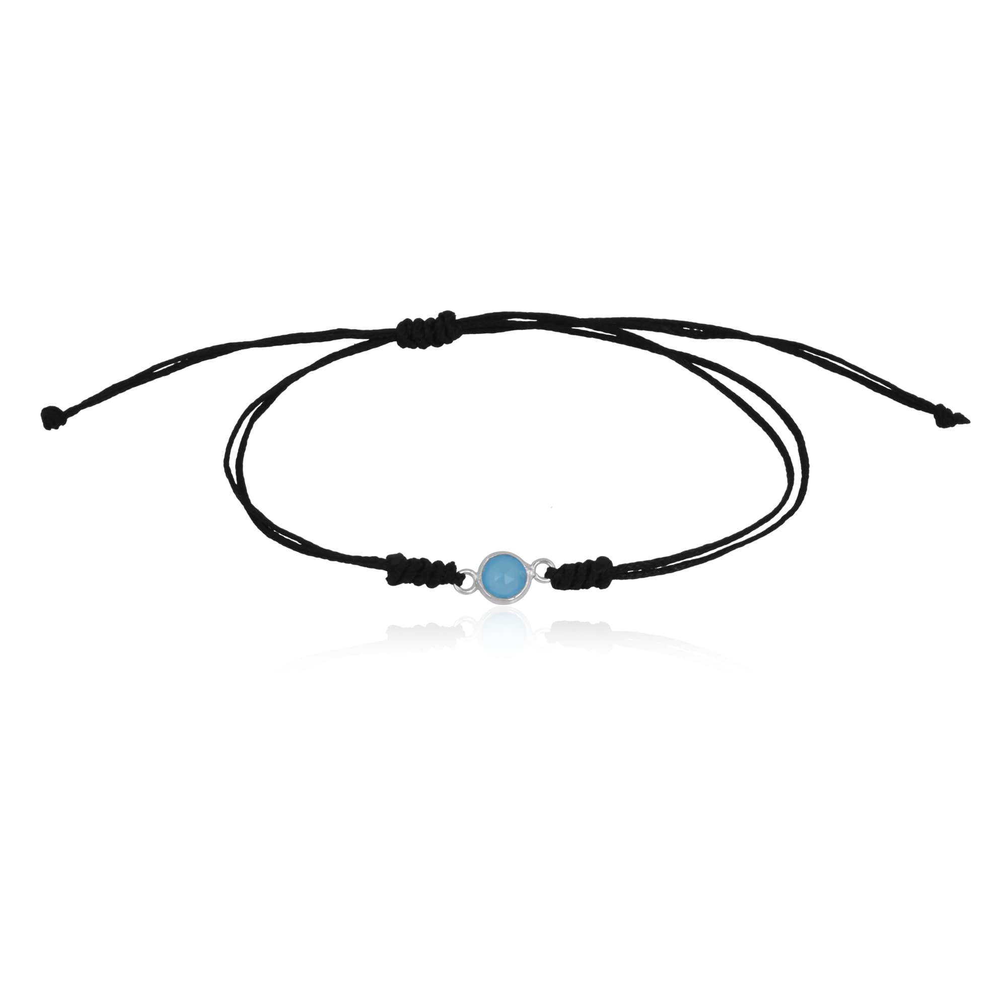 LBV 925 Sterling Silver Semi Precious Chalcedony Birth Stone Black Thread Nazariya Bracelet For Boys and Girls Of 1 To 20 Years Free Size Adjustable (B0BRV94HYB) Amazon Price History, Amazon Price Tracker