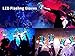 LED Gloves, K KERNOWO 2 Pairs LED Finger Lights Gloves, 5 Colors 6 Light Modes Colorful LED Rave Gloves for Halloween, Christmas Gift, Dance Costumes, Kids Games, Light-up Party.