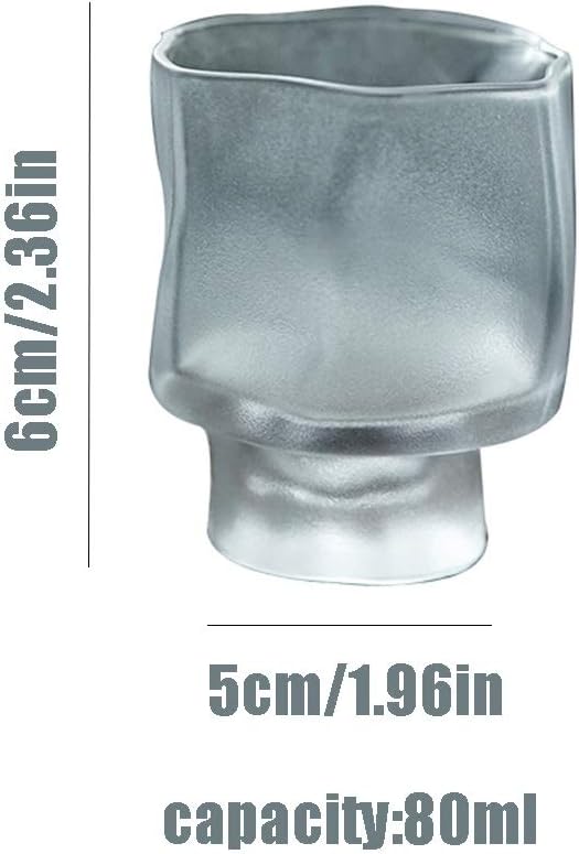 Water Glasses Tall Drinking Glasses Reusable Cups Glass Coffee Mug Cocktail Tumbler Heavy Base Tall Bar Glass Clear Glass Beer CupsRugged shape Frosted 2.73oz Perfect for Home, Restaurants and Partie