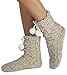 UGG Women's Pom Pom Fleece LinedSocks, Cream, O/S