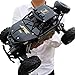 KRCT 4X4 Big Foot Coche teledirigido 2.4G RC Carro del Camino con Profesionales amortiguación de Vibraciones Sistemas, eléctrico Recargable Monster Auto Juguete (Color : Negro, tamaño : 3 baterías)