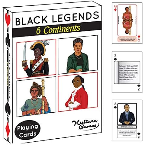 Kulture Games Playing Cards: Black Legends - Black History Playing Cards - Trivia Card Game for Family & Adult Game Night – Inspirational Black Legends Cover