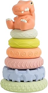 LARCIVELLE Stacking Tower Dinosaur Pack of 7