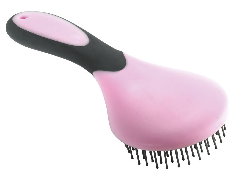 Brosse à crinière rose/gris
