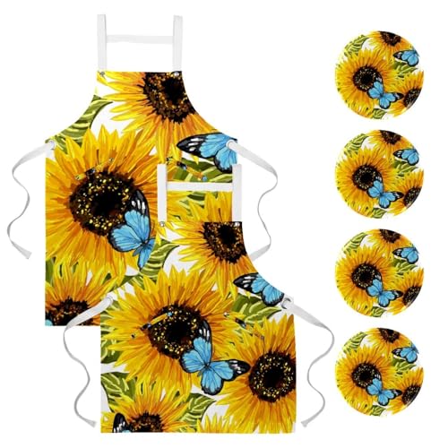 Tablier de serveuse avec 4 broches et poches pour faciliter le service en bistrot et bar