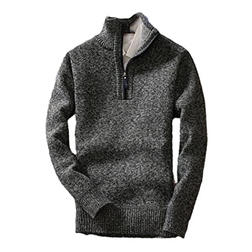 Pull en polaire homme de qualité supérieure, tricot chaud à coupe ajustée