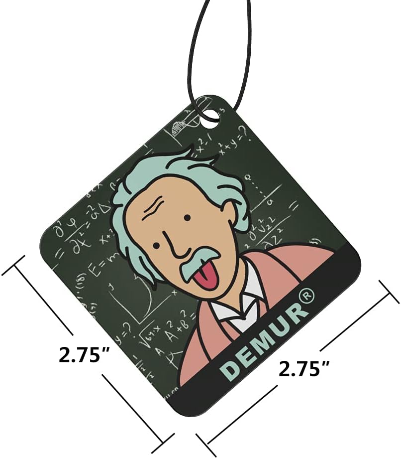 DEMUR Hanging Car Air Freshener - Scented Car Freshener Infused With Natural Essential Oils - (Albert Einstein,4 Pack) : Automotive
