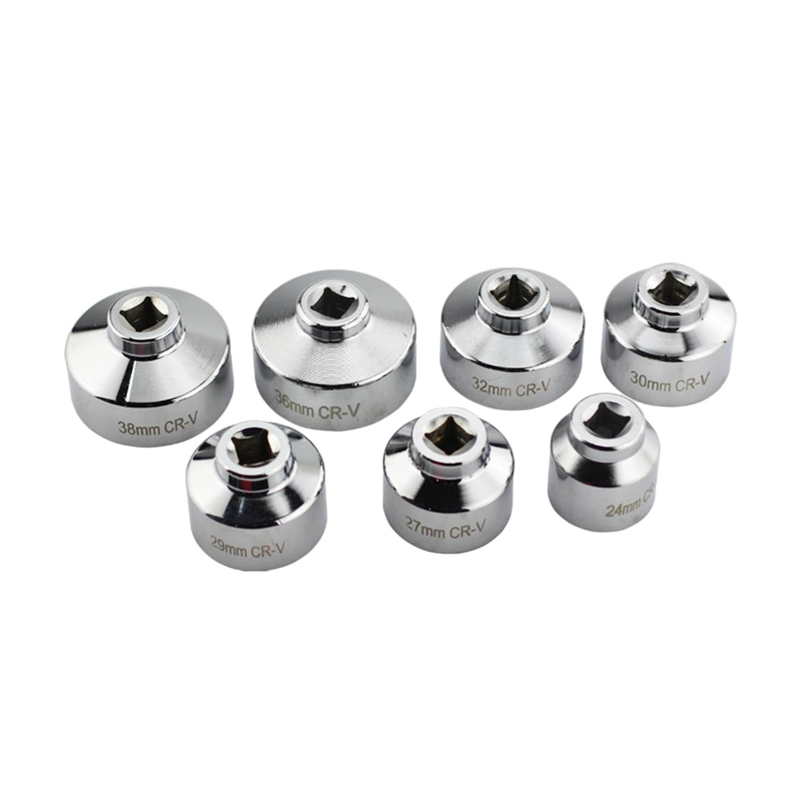 Outil de Retrait de Bouchon de Filtre à, Outil de Démontage Universel, Entraînement 3/8 "24mm-38mm, 7 Pièces