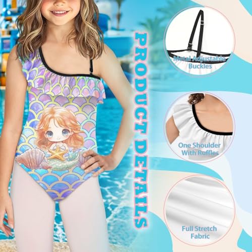 Image of Yzaoxia Girls One Piece Swimsuits Bathing Suit for Kids Swimwear 3-14Y