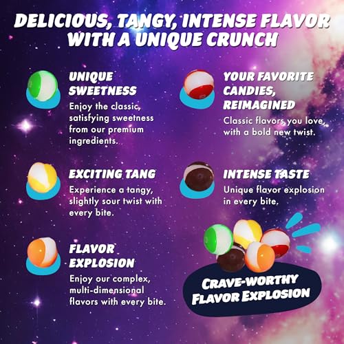 Cosmic Freeze Rock Starz Freeze Dried Candy, Crunchy Freeze Dry Candy for Mix...