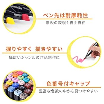 アルコールマーカー Amazon | SFAIH アルコールマーカー ブラシチップ&チゼルチップ