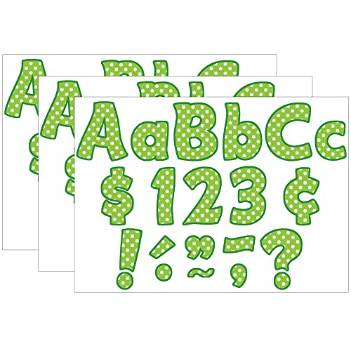 Lettres Lime Polka Dots Funtastic Font de 4 pouces pour décoration de fête d'enfants