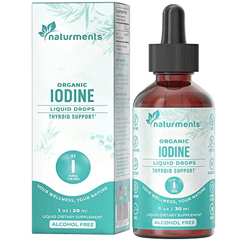Naturments Iodine Drops Organic Liquid Supplement | Thyroid Support, Hormone Balance, Optimal Weight And Detox Cleanse | Potassium Iodide | Non-Gmo, Vegan, Alcohol-Free (1 Year Supply) 1 Fl Oz- 30Ml #TOP3