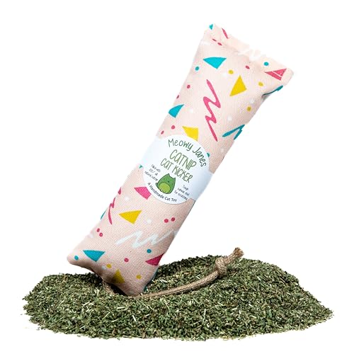 Meowy Janes Tough Canvas Cat Kicker Toy, Stuffed with 100% Catnip (1/4 LB), Original, Super Potent Canadian Catnip! | All Natural Large Size 10