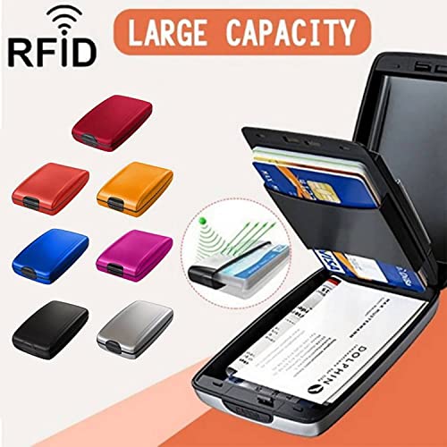 KIDELI RFID Anti-Theft Aluminum Wallet Clip, RFID Blocking Slim Metal Case for Travel and Work for Men & Women Secure and Crush Resistant2
