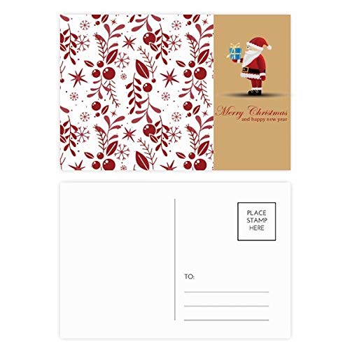Cartes postales de Noël rouges et blanches : lot de 20 vœux sans stress