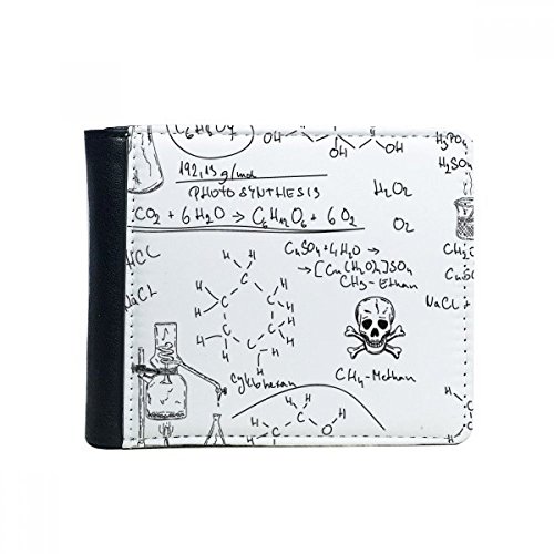 Portefeuille multi-fonction formule de chimie bifold en faux cuir robuste pour cartes