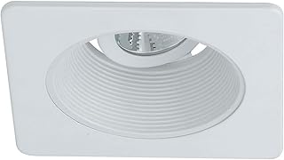 Nora Lighting NS-4910WW-Stepped White Baffle with White Square Trim