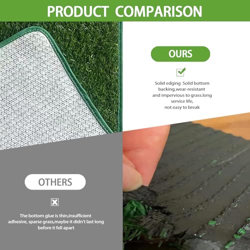 2 Stück Kunstrasen Hundeklo Balkon, Hundetoilette Ersatzrasen Waschbar Welpentoilette Rasenteppich Welpen Rainingsunterlage Rasen Training Pee Pads für Kleine Hunde (58,5 x 46 cm)